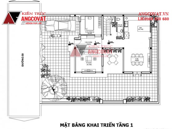nhà 2 mặt tiền 3 tầng mái dốc 2