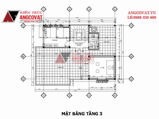 nhà 2 mặt tiền 3 tầng mái dốc 5