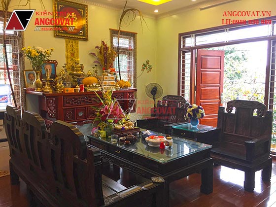 Nội thất nhà cấp 4 có tầng hầm 2