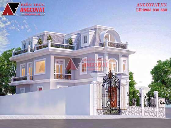 Phối cảnh nhà 2 tầng mặt tiền 10m 1