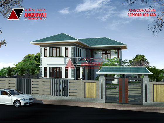 Phối cảnh xây nhà 2 tầng diện tích 100m2 2