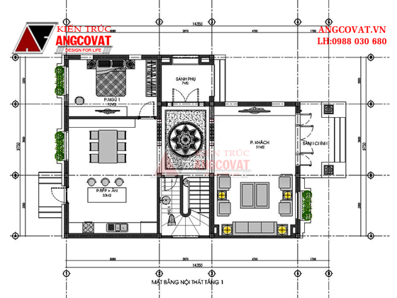 Design mẫu thiết kế biệt thự 3 tầng 120m2 mặt tiền 10m hiện đại tại Hà Nội BT113046