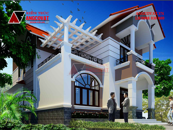 Mẫu design thiết kế nhà diện tích 120m2 2 tầng 4 phòng ngủ tại Bắc Ninh BT119046