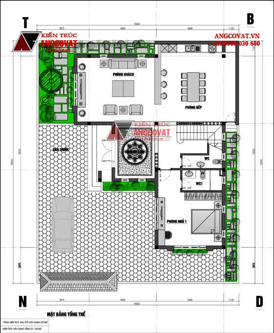 Thiết kế nhà diện tích 130m2 3