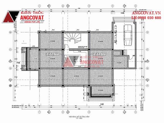 Bản thiết kế nhà vườn 200m2 3 tầng kích thước 11x18m kiểu cổ điển đẹp tại Huế BT91755