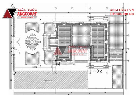 Bản thiết kế nhà vườn 200m2 3 tầng kích thước 11x18m kiểu cổ điển đẹp tại Huế BT91755