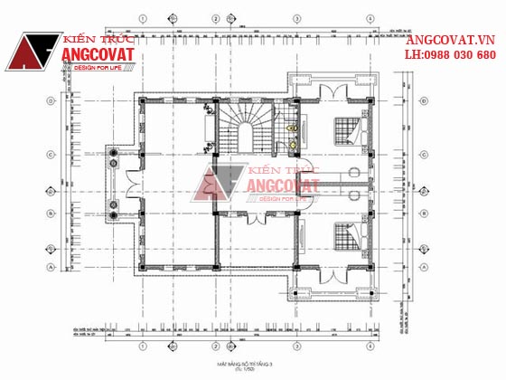 Bản thiết kế nhà vườn 200m2 3 tầng kích thước 11x18m kiểu cổ điển đẹp tại Huế BT91755