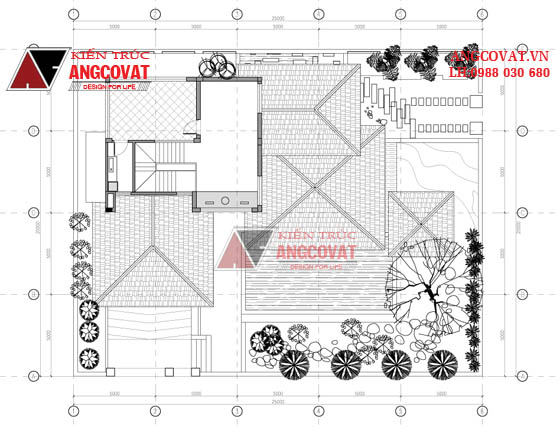 Xây nhà biệt thự 3 tầng 150m2 mặt tiền 15m mái thái đẹp, chi phí 2,3 tỷ BT3535