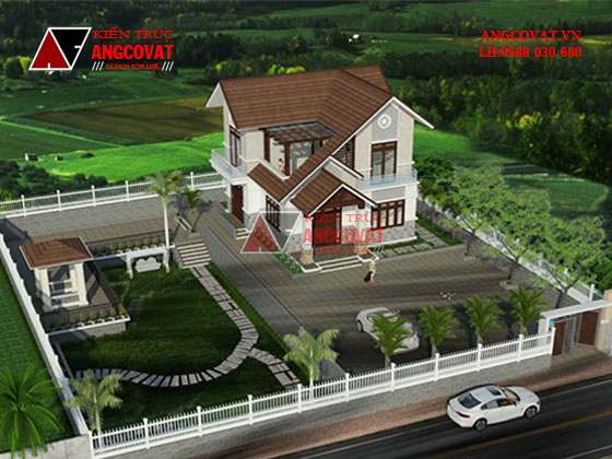 Chi phí xây nhà diện tích 8x10m 2 tầng mái thái đẹp 2 mặt tiền tại Thanh Hóa BT127016
