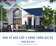 Chia sẻ miễn phí bản vẽ nhà cấp 4 nông thôn giá rẻ mà đẹp vô cùng