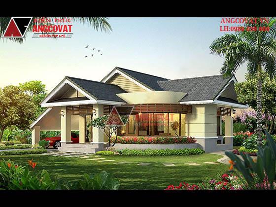 Thiết kế mẫu nhà 1 tầng ở nông thôn 15x16m đẹp lung linh