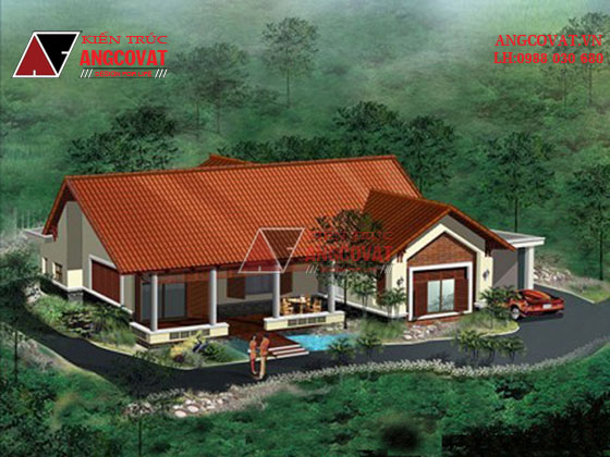 Mẫu nhà cấp 4 mái ngói đẹp mê ly 15x17m ở Thanh Hóa