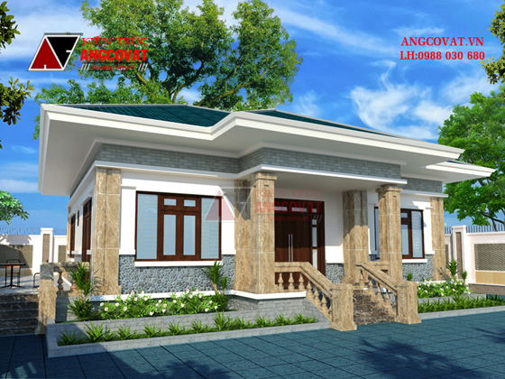 Thiết kế xây nhà cấp 4 3 phòng ngủ diện tích 120m2 BT322056
