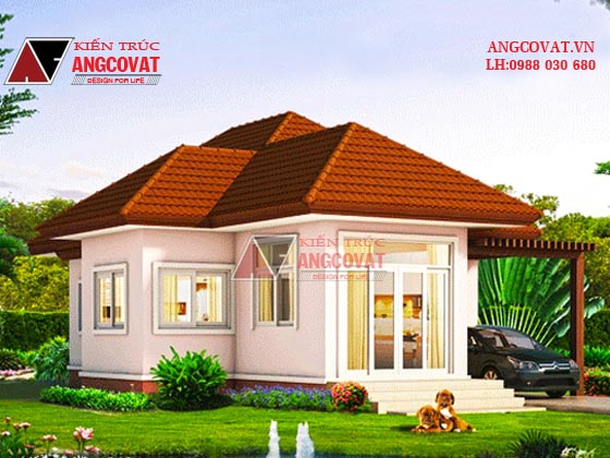 Thiết kế nhà 110m2 3 phòng ngủ mái thái BT32975